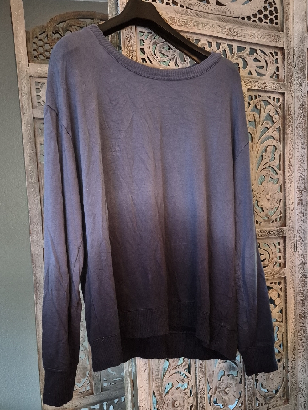Splendid Womens XXL Gradient Navy to Slate Crewneck Sweater
